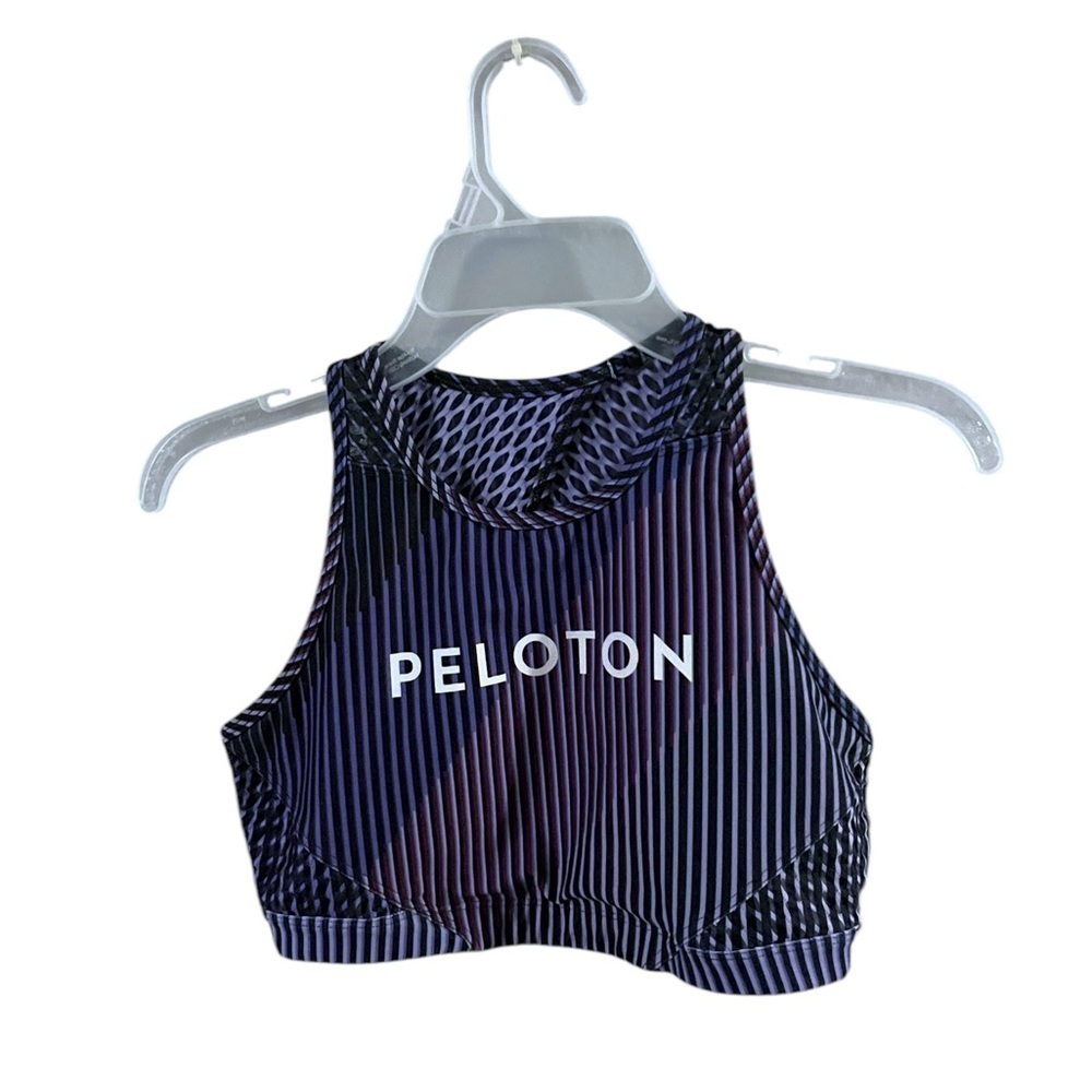 EUC Peloton Striped Sports Bra Sz M